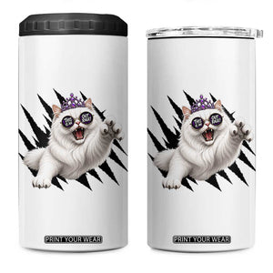 Funny Princess Cat With Featuring Scratch Effect Printed 4 in 1 Can Cooler Tumbler This Is An Outrage