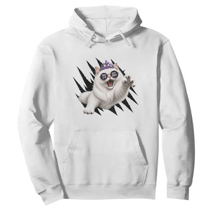 Funny Princess Cat With Featuring Scratch Effect Printed Hoodie This Is An Outrage