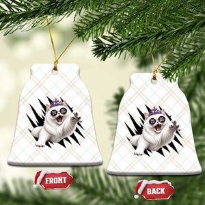 Funny Princess Cat With Featuring Scratch Effect Printed Ceramic Ornament This Is An Outrage