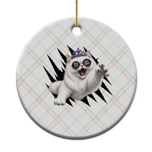 Funny Princess Cat With Featuring Scratch Effect Printed Ceramic Ornament This Is An Outrage