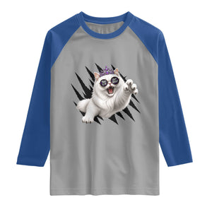 Funny Princess Cat With Featuring Scratch Effect Printed Raglan Shirt This Is An Outrage