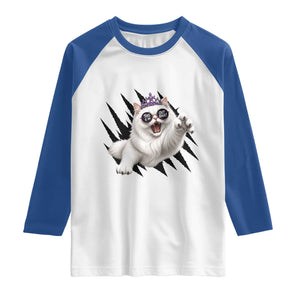 Funny Princess Cat With Featuring Scratch Effect Printed Raglan Shirt This Is An Outrage
