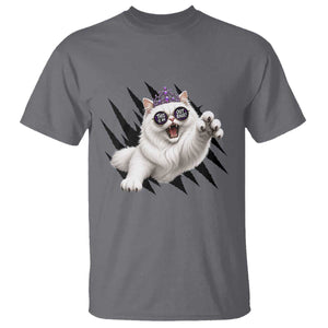 Funny Princess Cat With Featuring Scratch Effect Printed T Shirt This Is An Outrage