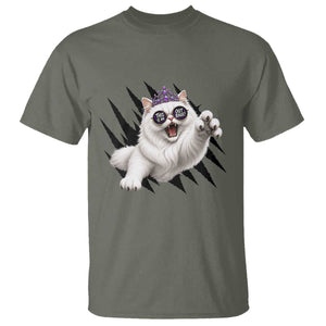Funny Princess Cat With Featuring Scratch Effect Printed T Shirt This Is An Outrage