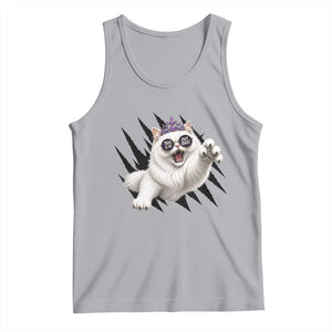 Funny Princess Cat With Featuring Scratch Effect Printed Tank Top This Is An Outrage