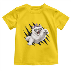 Funny Princess Cat With Featuring Scratch Effect Printed Toddler T Shirt This Is An Outrage