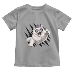 Funny Princess Cat With Featuring Scratch Effect Printed Toddler T Shirt This Is An Outrage