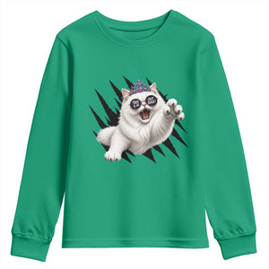 Funny Princess Cat With Featuring Scratch Effect Printed Youth Sweatshirt This Is An Outrage