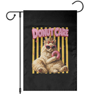 Funny Princess Cat Eating Donut Garden Flag Sci-Fi Book Lover Gift