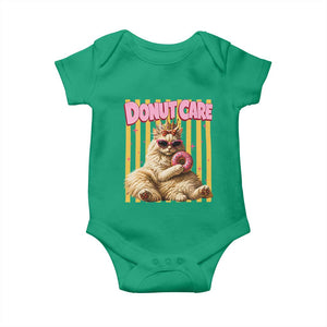 Funny Princess Cat Eating Donut Baby Onesie Sci-Fi Book Lover Gift
