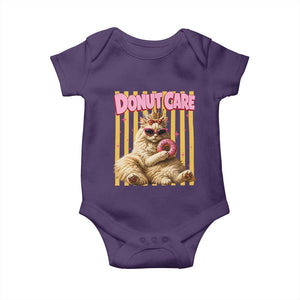 Funny Princess Cat Eating Donut Baby Onesie Sci-Fi Book Lover Gift