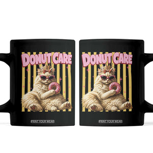 Funny Princess Cat Eating Donut Coffee Mug Sci-Fi Book Lover Gift
