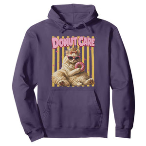 Funny Princess Cat Eating Donut Hoodie Sci-Fi Book Lover Gift