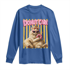 Funny Princess Cat Eating Donut Long Sleeve Shirt Sci-Fi Book Lover Gift