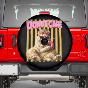 Funny Princess Cat Eating Donut Spare Tire Cover Sci-Fi Book Lover Gift