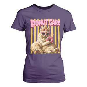 Funny Princess Cat Eating Donut T Shirt For Women Sci-Fi Book Lover Gift