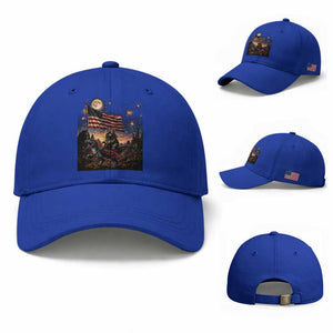 Funny Princess Cat On Dinosaur Patriotic Freedom Gift Baseball Cap
