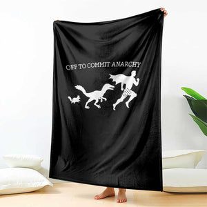 Funny Princess Cat Sci Fi Gift Throw Blanket Off To Commit Anarchy