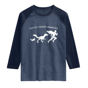 Funny Princess Cat Sci Fi Gift Raglan Shirt Off To Commit Anarchy