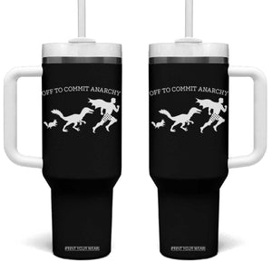 Funny Princess Cat Sci Fi Gift Tumbler With Handle Off To Commit Anarchy