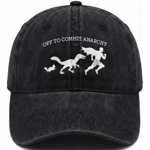 Funny Princess Cat Sci Fi Gift Washed Cotton Baseball Cap Off To Commit Anarchy