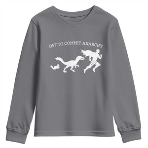 Funny Princess Cat Sci Fi Gift Youth Sweatshirt Off To Commit Anarchy