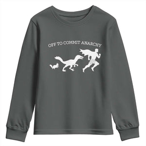 Funny Princess Cat Sci Fi Gift Youth Sweatshirt Off To Commit Anarchy