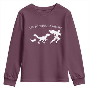 Funny Princess Cat Sci Fi Gift Youth Sweatshirt Off To Commit Anarchy
