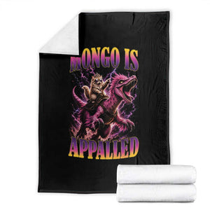 Fantasy Book Reader Geeky Cat Lover Throw Blanket Mongo Is Appalled
