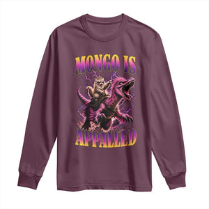 Fantasy Book Reader Geeky Cat Lover Long Sleeve Shirt Mongo Is Appalled