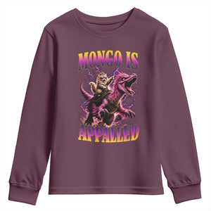 Fantasy Book Reader Geeky Cat Lover Youth Sweatshirt Mongo Is Appalled