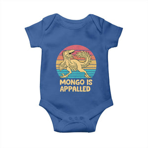 Mongo Is Appalled Baby Onesie Funny Dinosaur Gamer Book Lover Retro Gift