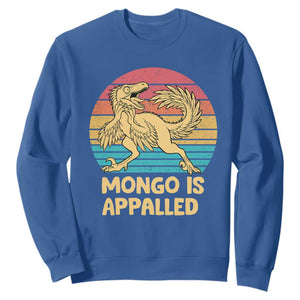 Mongo Is Appalled Sweatshirt Funny Dinosaur Gamer Book Lover Retro Gift