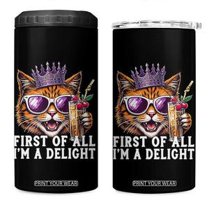 First Of All Im A Delight Princess Cat Quote 4 in 1 Can Cooler Tumbler Sci-Fi Book Lover Gift TS12 One Size: 16 oz Black Print Your Wear