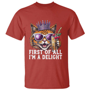 First Of All Im A Delight Princess Cat Quote T Shirt Sci-Fi Book Lover Gift TS12 Red Print Your Wear