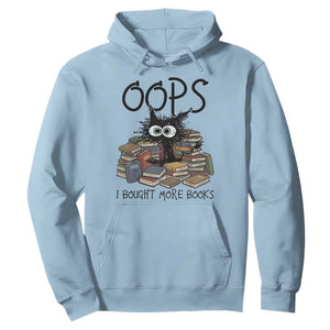 Funny Black Cat Bookworm Gift Hoodie Oops I Bought More Books