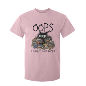 Funny Black Cat Bookworm Gift T Shirt For Kid Oops I Bought More Books