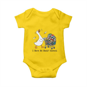Funny Goose Book Lover Baby Onesie I Have No Shelf Control