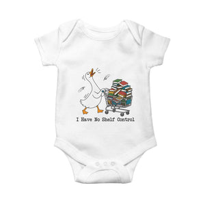 Funny Goose Book Lover Baby Onesie I Have No Shelf Control