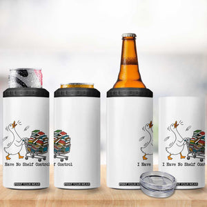 Funny Goose Book Lover 4 in 1 Can Cooler Tumbler I Have No Shelf Control