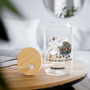 Funny Goose Book Lover Glass Can I Have No Shelf Control