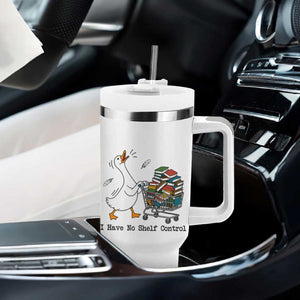Funny Goose Book Lover Tumbler With Handle I Have No Shelf Control