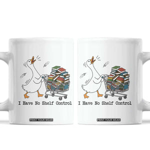 Funny Goose Book Lover Coffee Mug I Have No Shelf Control