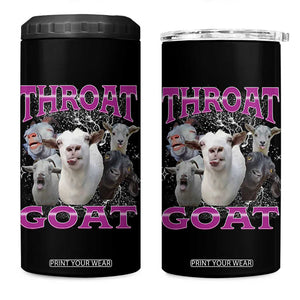 Funny Dirty Humor 4 in 1 Can Cooler Tumbler Throat Goat TS12 One Size: 16 oz Black Print Your Wear