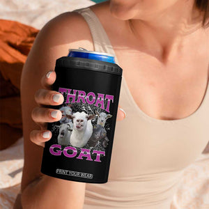 Funny Dirty Humor 4 in 1 Can Cooler Tumbler Throat Goat TS12 Print Your Wear