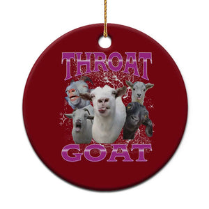 Funny Dirty Humor Ceramic Ornament Throat Goat TS12 1pc Red Print Your Wear