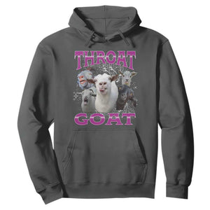 Funny Dirty Humor Hoodie Throat Goat TS12 Dark Heather Print Your Wear
