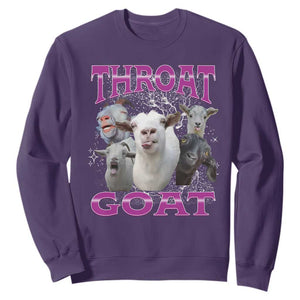 Funny Dirty Humor Sweatshirt Throat Goat TS12 Purple Print Your Wear