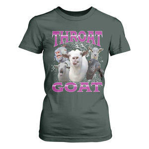 Funny Dirty Humor T Shirt For Women Throat Goat TS12 Dark Forest Green Print Your Wear