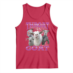 Funny Dirty Humor Tank Top Throat Goat TS12 Red Print Your Wear